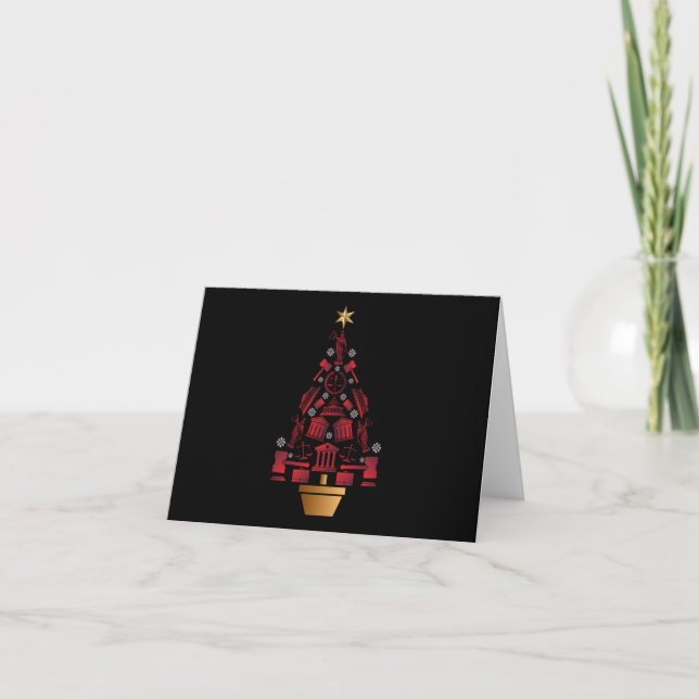 Lawyer Attorney Christmas Tree Card (Front)