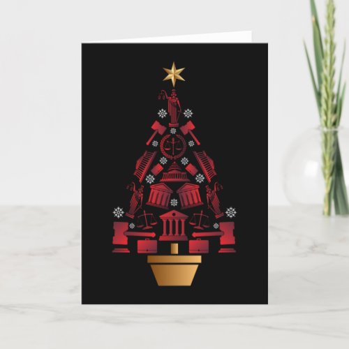 Lawyer Attorney Christmas Tree Card