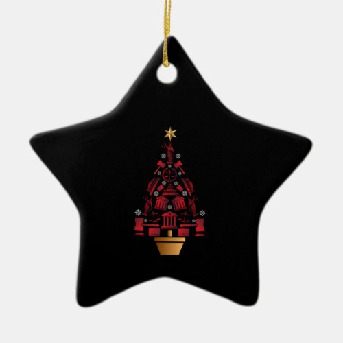 Lawyer Attorney Christmas Tree Ceramic Ornament