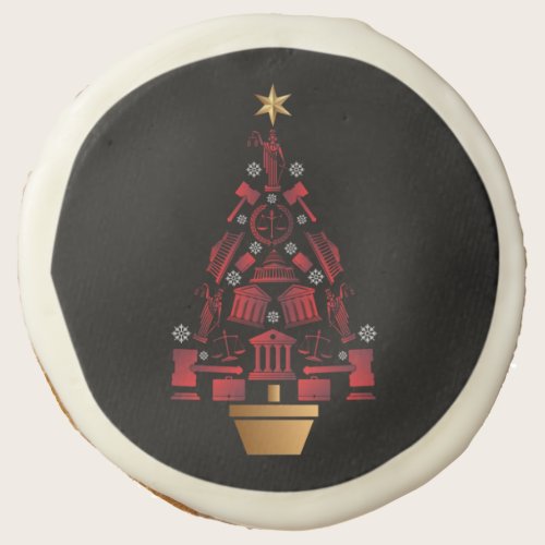 Lawyer Attorney Christmas Tree Sugar Cookie