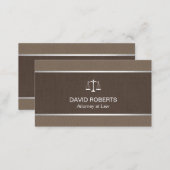 Lawyer Attorney Classic Tan Leather Brown Belt Business Card (Front/Back)