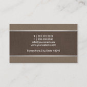 Lawyer Attorney Classic Tan Leather Brown Belt Business Card (Back)