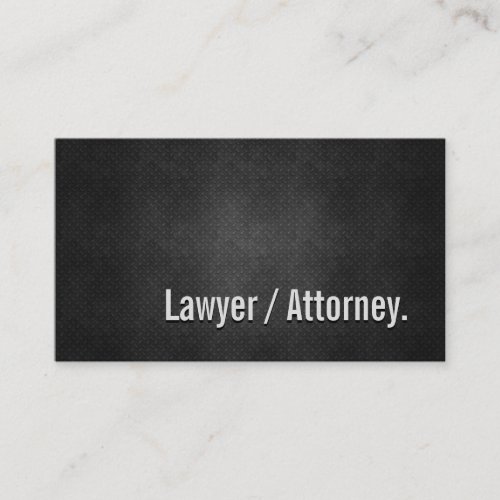 Lawyer / Attorney Cool Black Metal Simplicity Business Card Templates