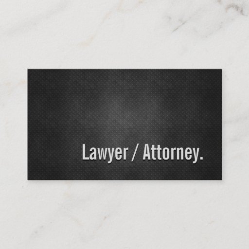 Customizable Lawyer / Attorney Cool Black Metal Simplicity Business Card Templates