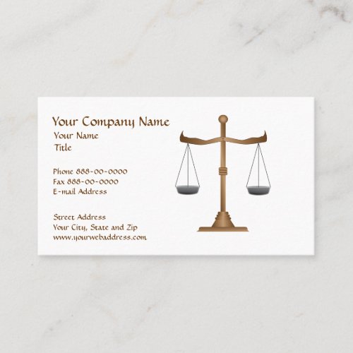 Lawyer Attorney Court Business Card