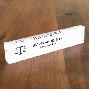 Lawyer Attorney Desk Name Plate