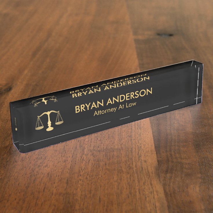 Lawyer Attorney Desk Name Plate Zazzle