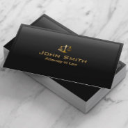 Lawyer Attorney Gold Scale Black Border Business Card at Zazzle