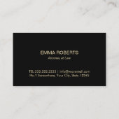 Lawyer Attorney Gold Scale Logo Luxury Quilted Business Card (Back)