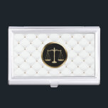 Lawyer Attorney Gold Scale Logo Luxury Quilted Business Card Holder<br><div class="desc">Lawyer Attorney Gold Scale Logo Luxury Quilted Business Card Holder.</div>