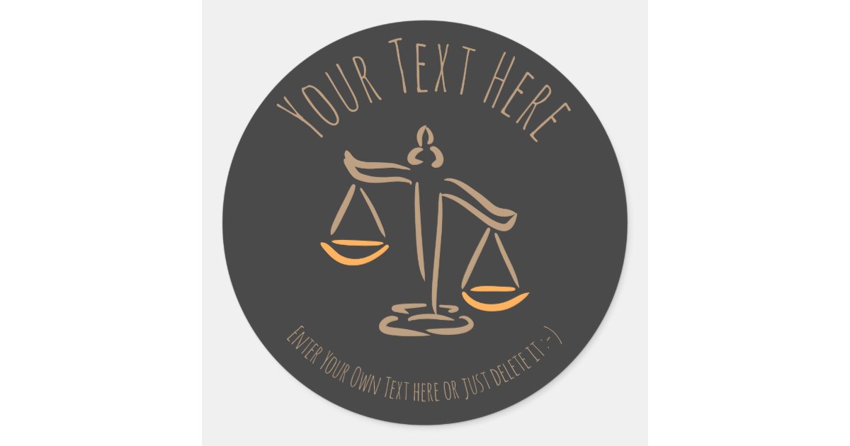 Lawyer | Attorney | Judge | Law Firm / Office Classic Round Sticker ...