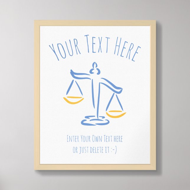 Lawyer | Attorney | Judge | Law Firm / Office Framed Art (Framed Front)