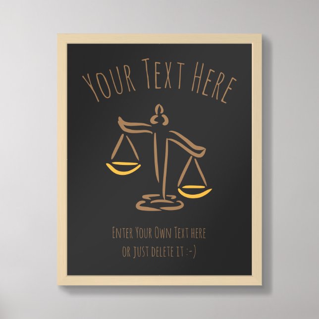 Lawyer | Attorney | Judge | Law Firm / Office Framed Art (Framed Front)