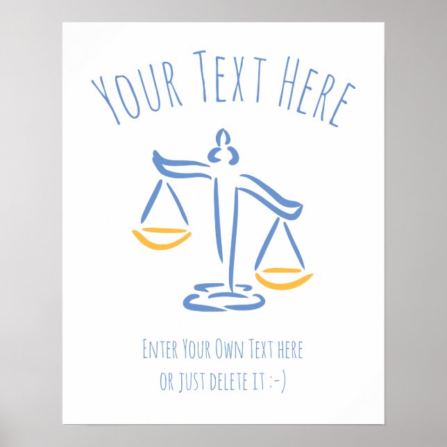 Lawyer | Attorney | Judge | Law Firm / Office Poster (Front)