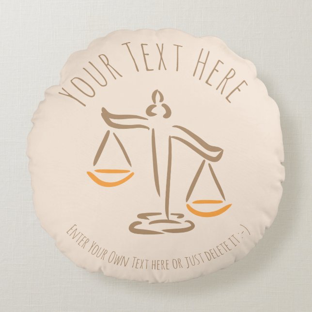 Lawyer | Attorney | Judge | Law Firm / Office Round Pillow (Front)