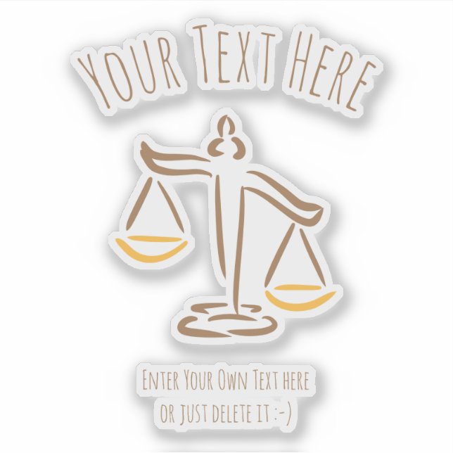 Lawyer | Attorney | Judge | Law Firm / Office Sticker (Front)