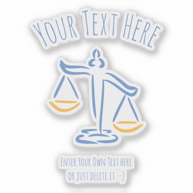 Lawyer | Attorney | Judge | Law Firm / Office Sticker (Front)