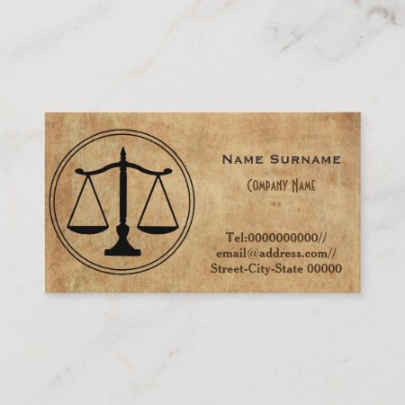 Lawyer, Attorney, Law Firm Business Card