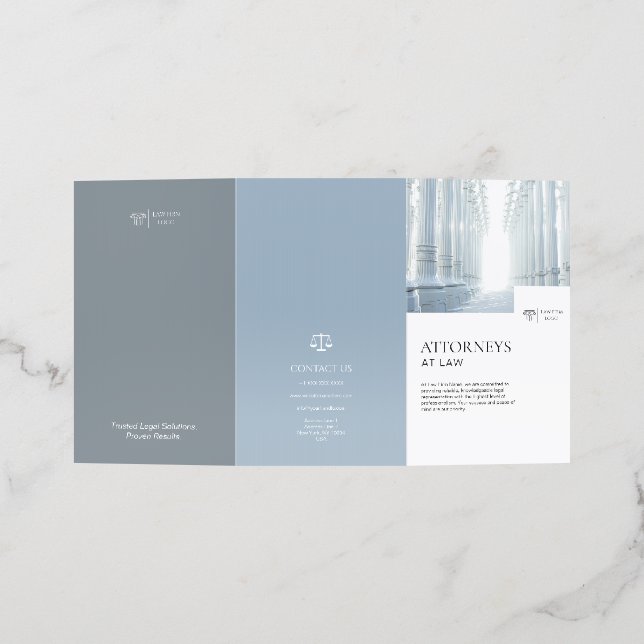 Lawyer Attorney Law Firm Trifold Brochure (Outside)