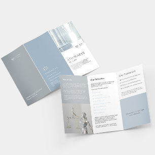 Lawyer Attorney Law Firm Trifold Brochure