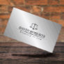 Lawyer Attorney Law Office Modern Metallic Business Card