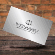 Lawyer Attorney Law Office Modern Metallic Business Card at Zazzle