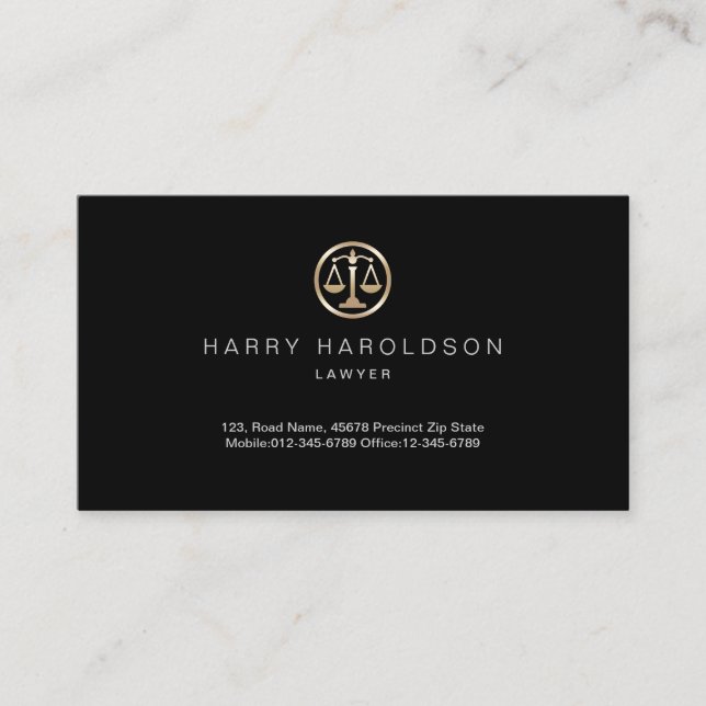 Lawyer Attorney Legal Law  Business Card (Front)