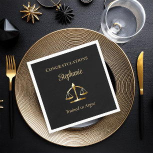 Lawyer   Attorney Legal Scales Trained to Argue Napkins
