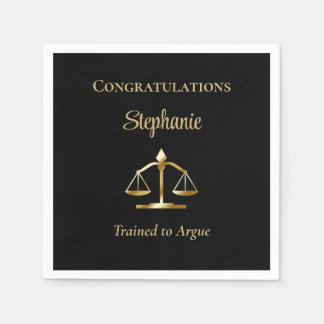 Lawyer | Attorney Legal Scales Trained to Argue Napkins