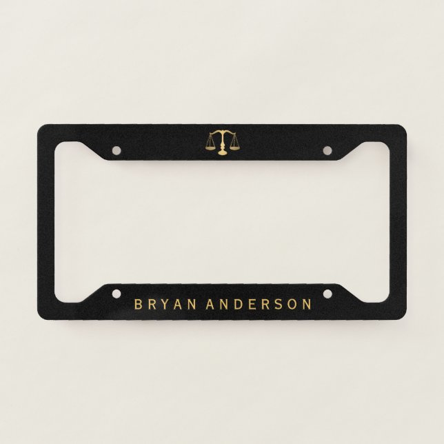 Lawyer Attorney Licence Plate Frame (Front)