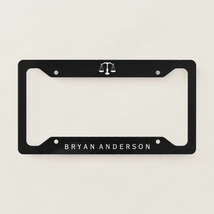 Lawyer Attorney License Plate Frame