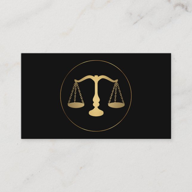 Lawyer Attorney Logo Business Card (Front)