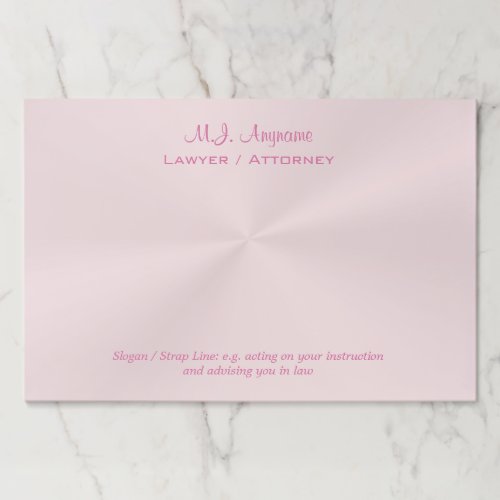Lawyer / Attorney luxury rose pink chrome-look