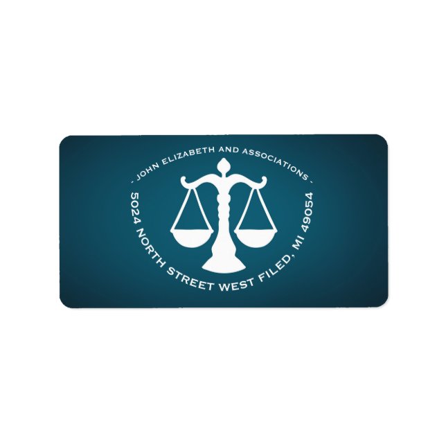 Lawyer Attorney Minimalist Classic Modern Address Label (Front)