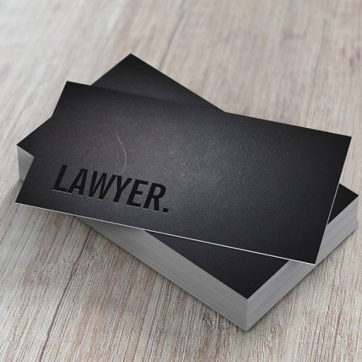 Customizable Professional Black Out Lawyer Business Card