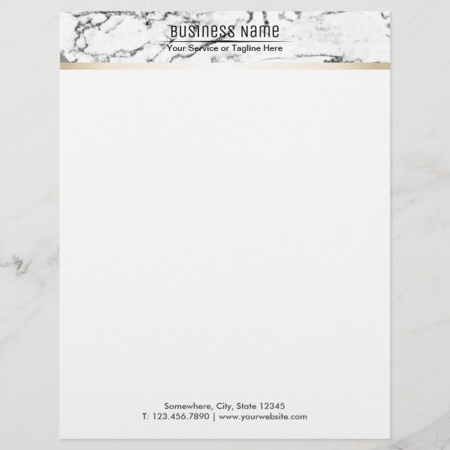 Lawyer Attorney Modern Marble Stone Texture Letterhead (Front)