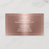 Lawyer Attorney Modern Rose Gold Legal Consultant Business Card (Back)
