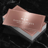 Lawyer Attorney Modern Rose Gold Legal Consultant Business Card at Zazzle