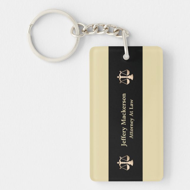 Lawyer Attorney  Professional Scales Justice Keychain (Front)