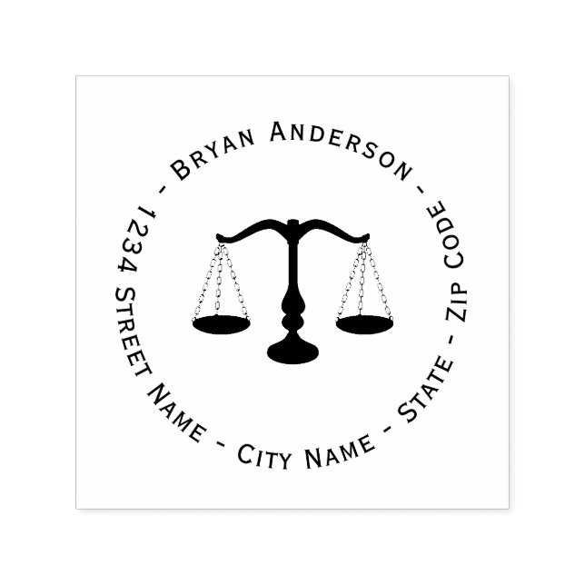 Lawyer Attorney Return Address Self-inking Stamp (Design)