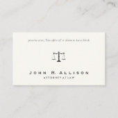 Lawyer Attorney Scales of Justice Business Card (Front)