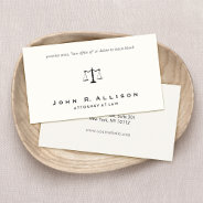 Lawyer Attorney Scales Of Justice Business Card at Zazzle
