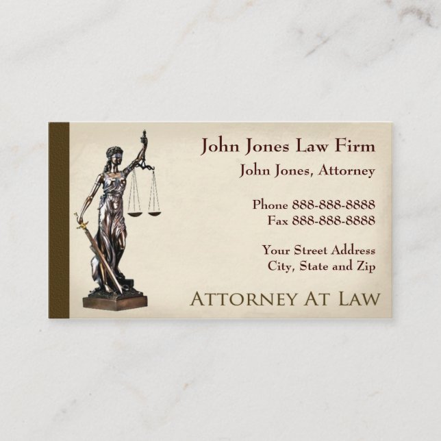 Lawyer Attorney Symbol Legal Business Card (Front)