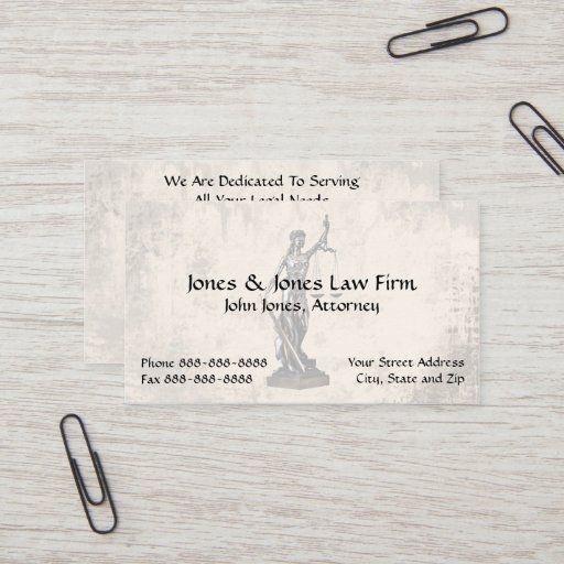 Customizable Lawyer Attorney Symbol Legal Business Card
