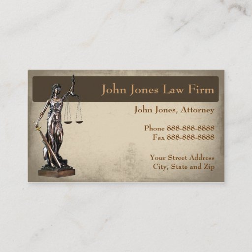 Customizable Lawyer Attorney Symbol Legal Business Card