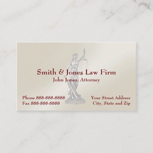 Lawyer Attorney Symbol Legal Business Card