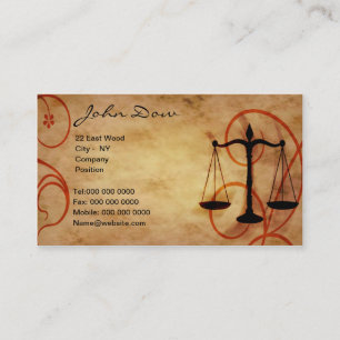 Lawyer Attorney vintage Business Card v1