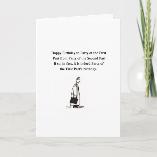 Lawyer birthday greeting card (Front)