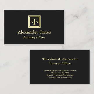 Lawyer Black Modern Business Card