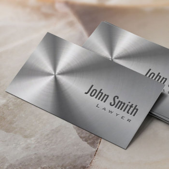 Lawyer Bold Modern Metal Elegant Business Card by cardfactory at Zazzle